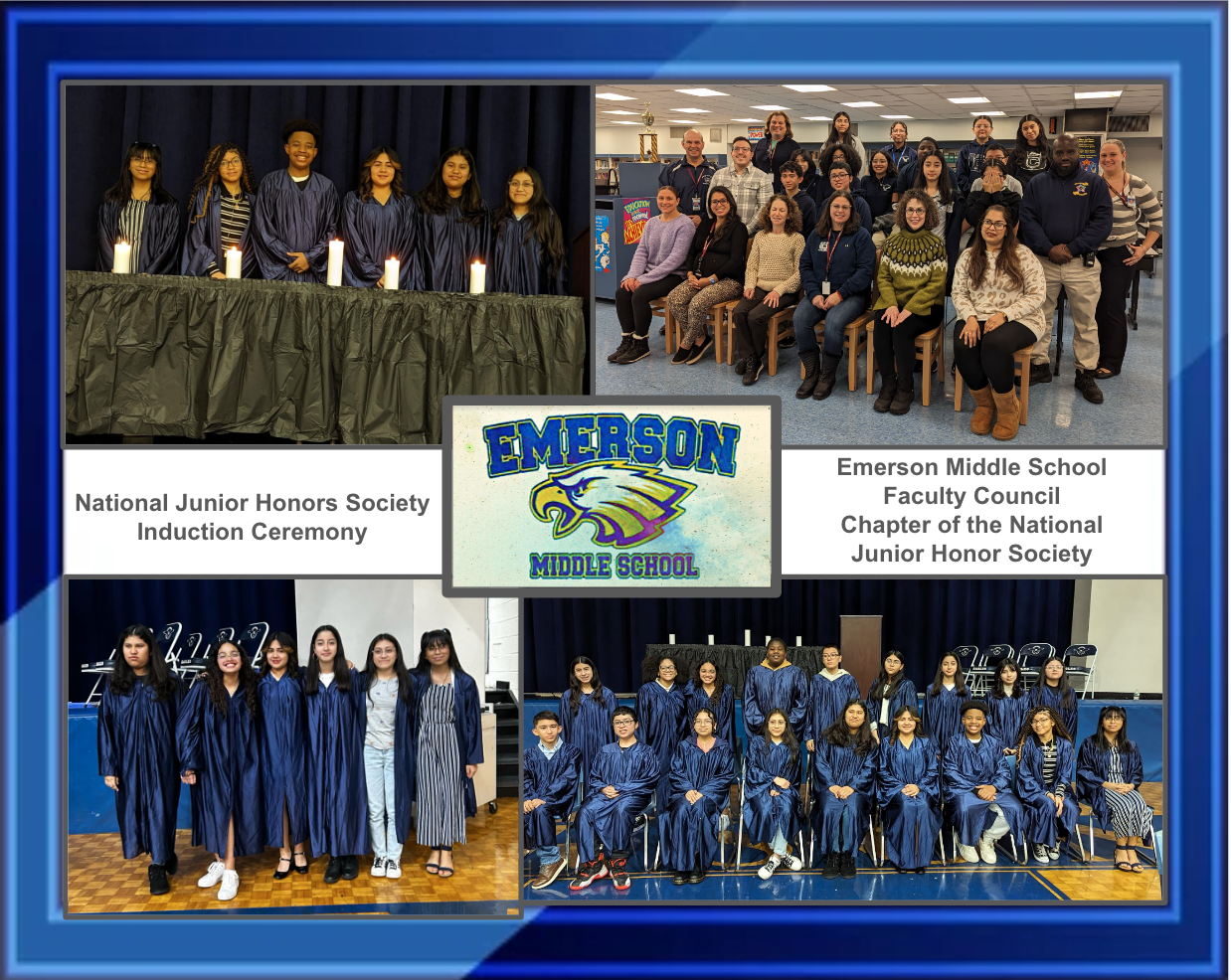 Induction into the National Junior Honor Society at the Emerson Middle School