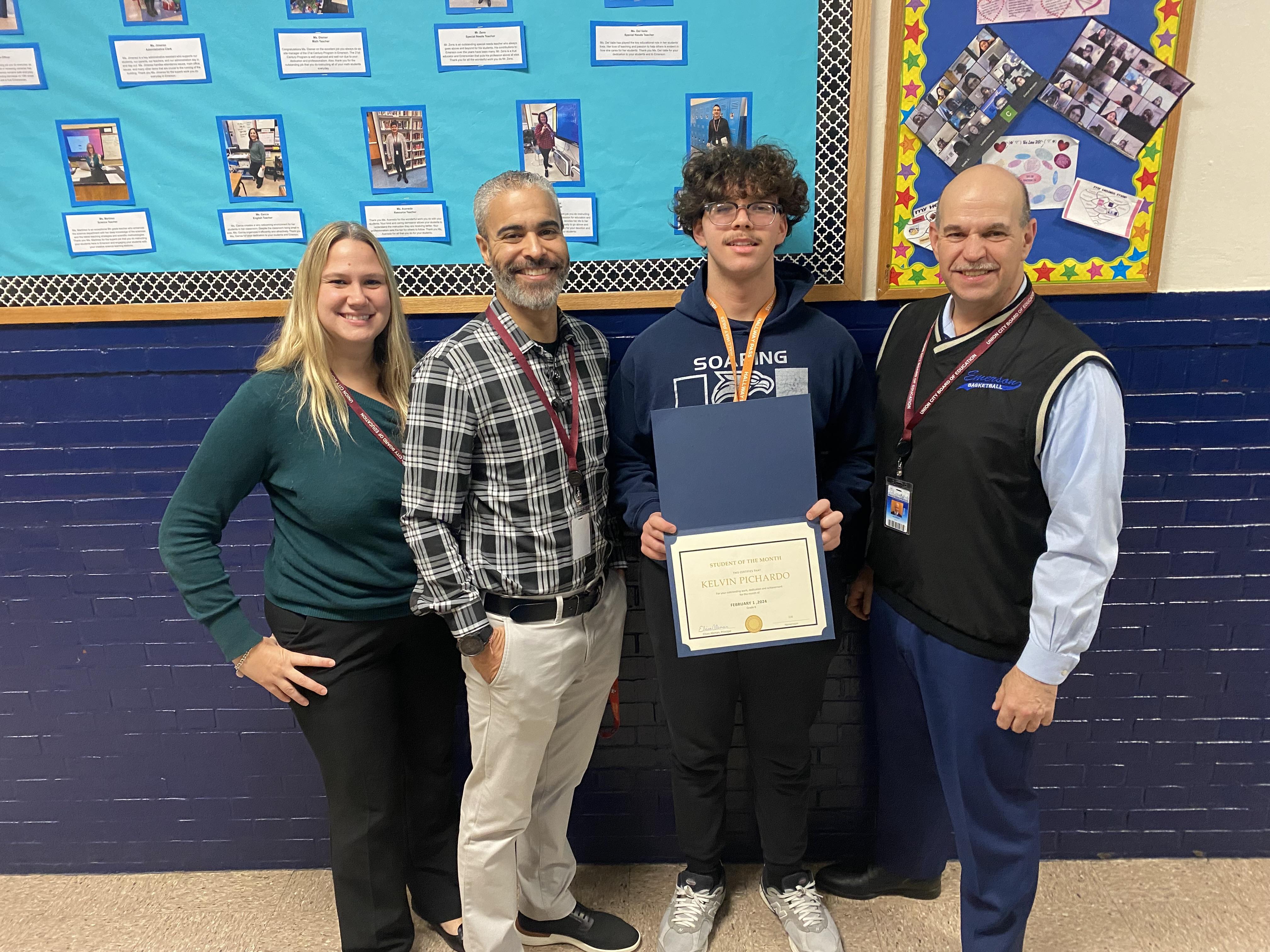 Emerson Middle School-February 2024 Student of The Month